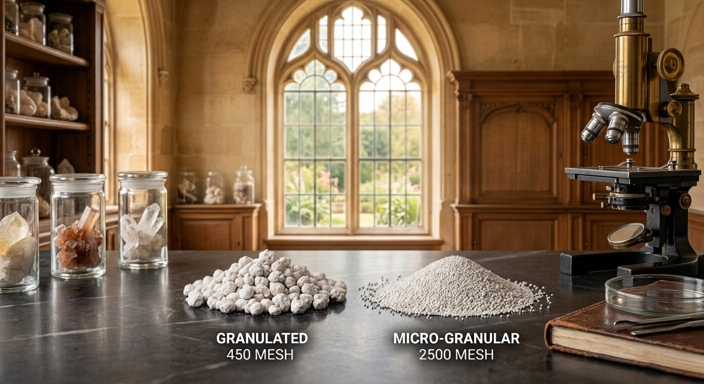 Coated calcium carbonate powder in 450 mesh and 2500 mesh grades