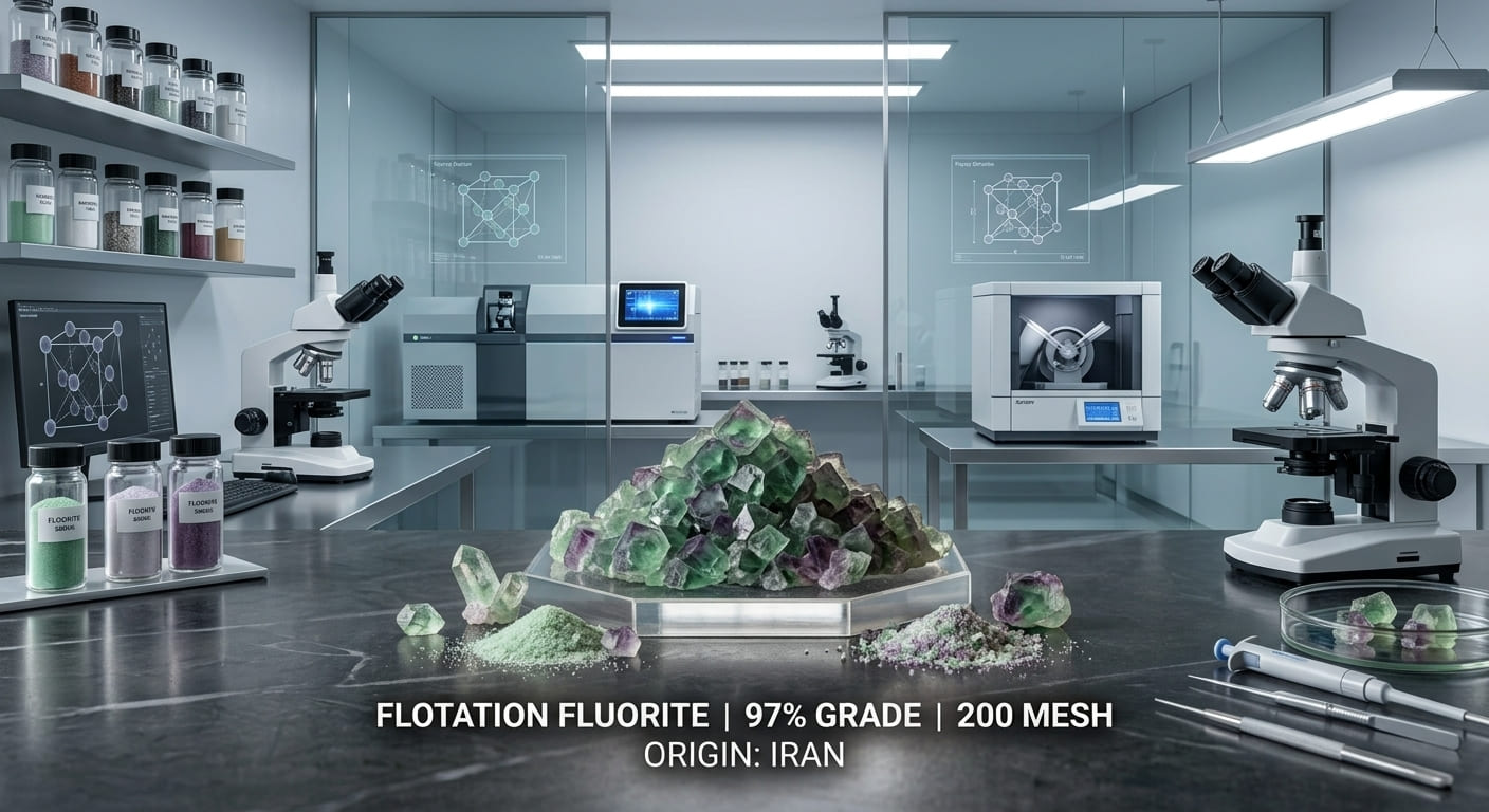 200 mesh flotation fluorite with 97 percent grade from Iran