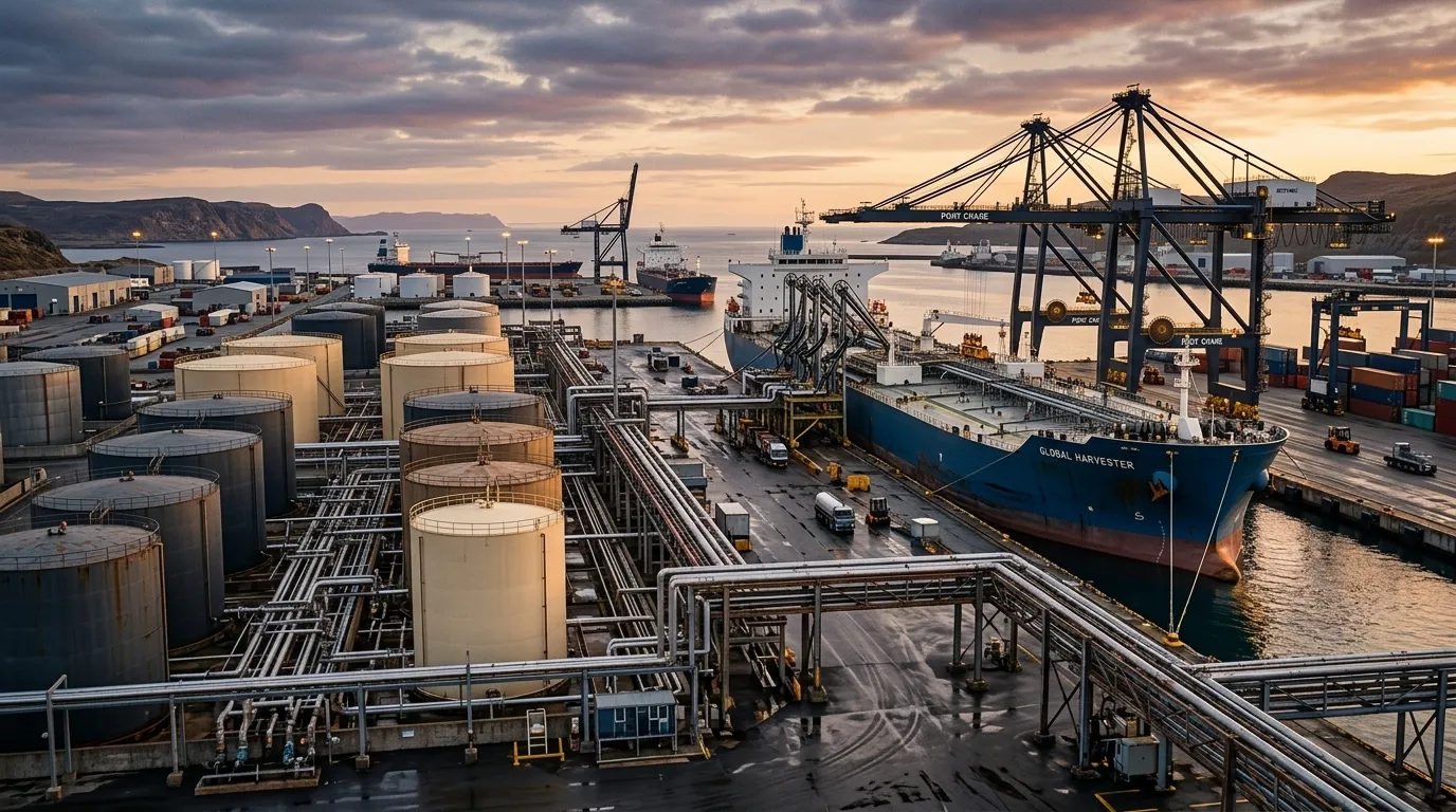 International port logistics for petroleum and petrochemical products