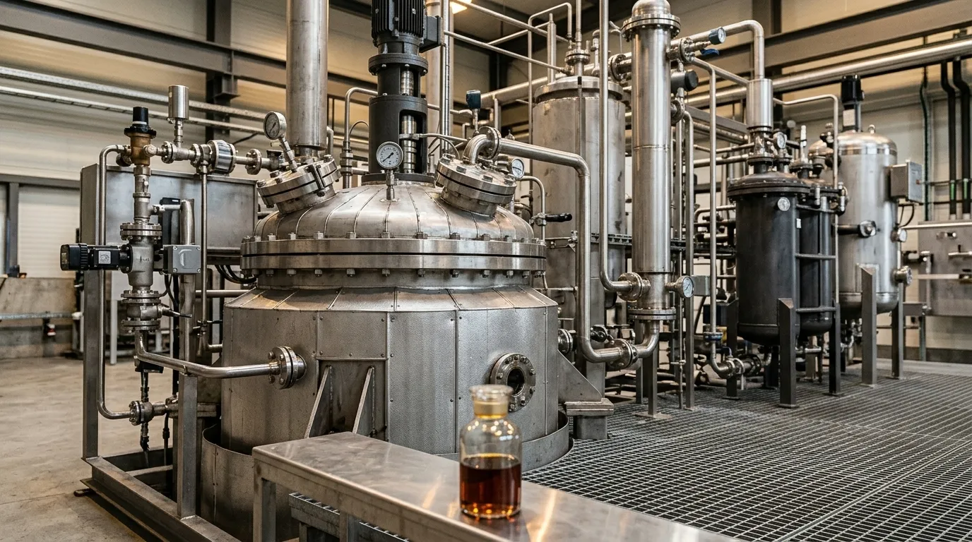 Industrial plastic pyrolysis equipment used to convert selected plastic waste into hydrocarbon products