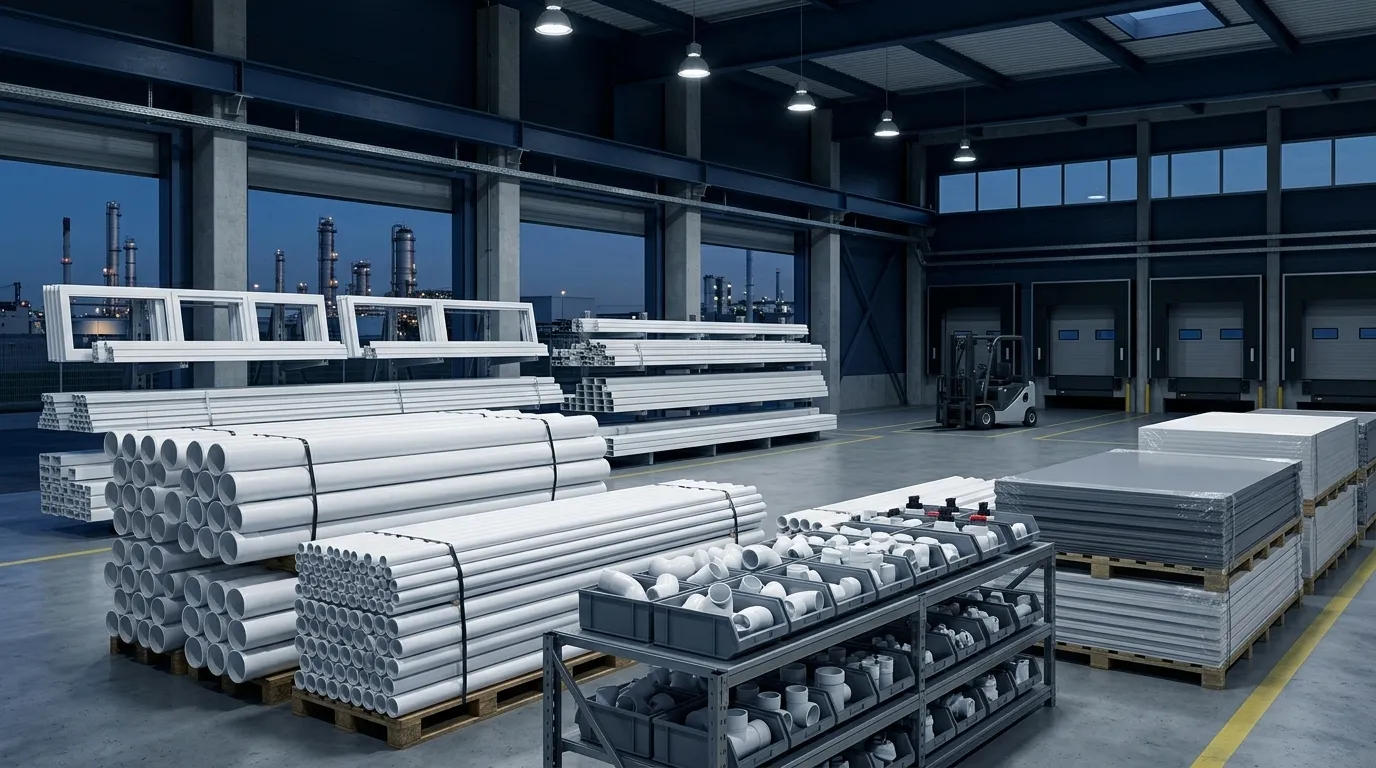 Industrial PVC applications including pipes profiles and construction products